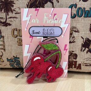 Cherry Glitter Car Freshie